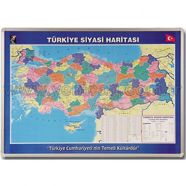 Türkiye Siyasi Haritası 70x100 Cm